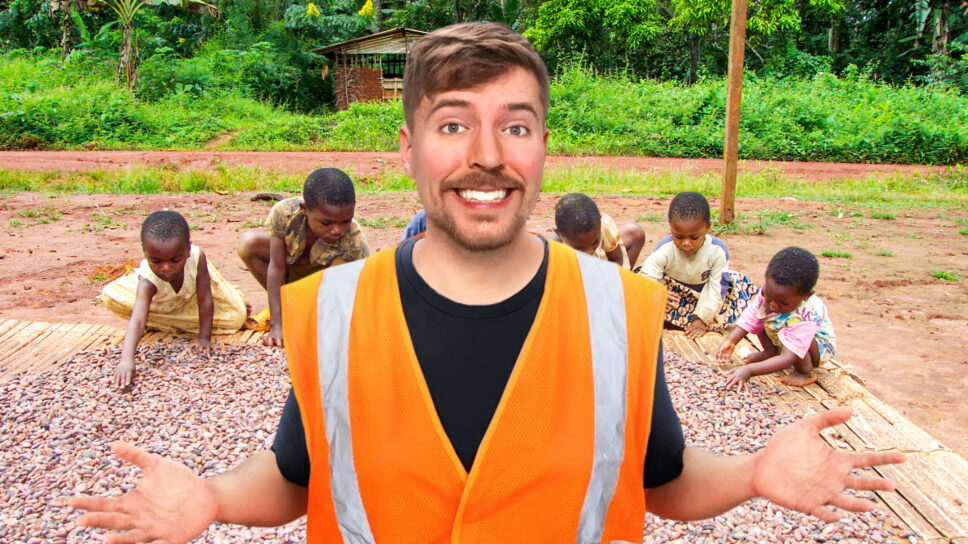 How is MrBeast working to end child labor in cocoa farms in West Africa? cover image