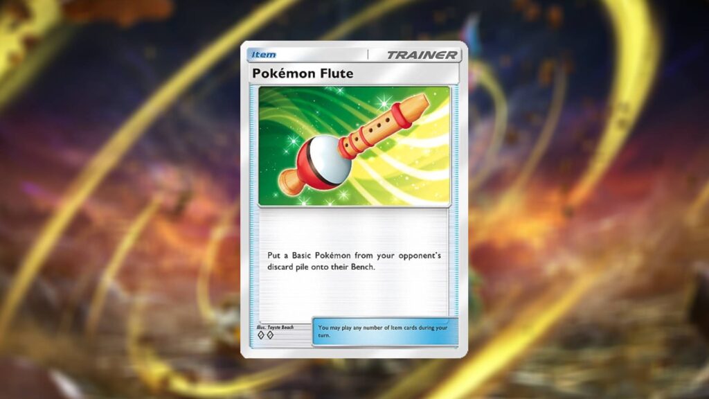 Pokémon Flute card from the Mythical Island set (Image via esports.gg)