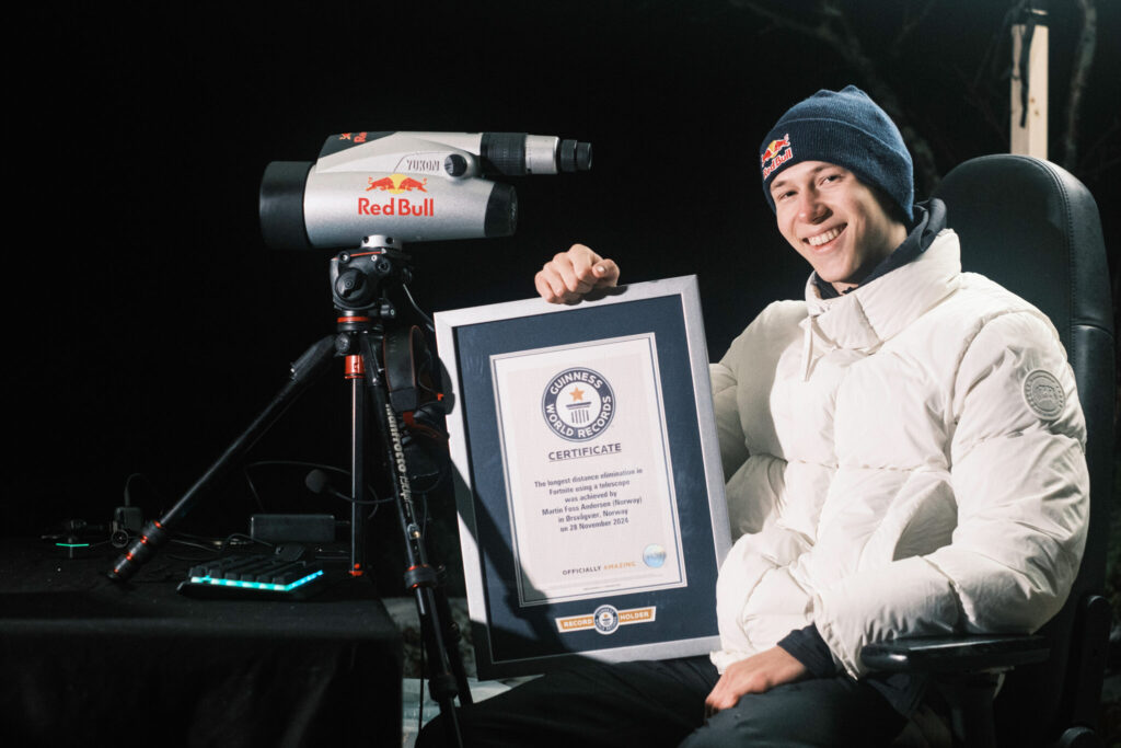 Mr Savage poses for a portrait during record attempt "Furthest Frag" in Lofoten, Norway 11.29.2024 // Daniel Tengs / Red Bull Content Pool // SI202501310429 // Usage for editorial use only //