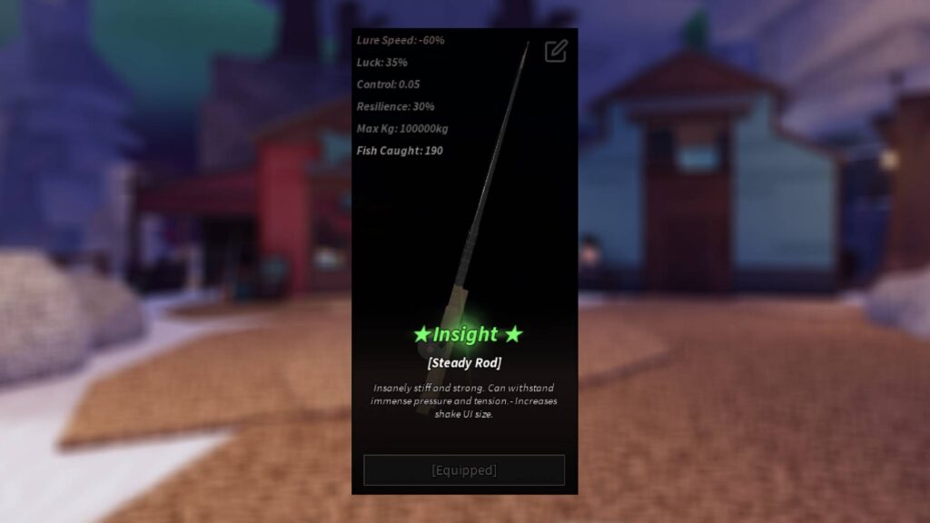 The Steady Rod is an excellent mid game rod with high Resilience. (Screenshot via esports.gg)