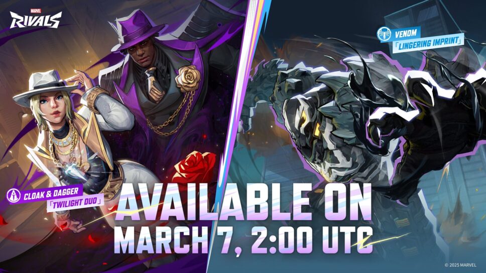 Twilight Duo for Cloak & Dagger and Lingering Imprint for Venom are new costumes coming to Marvel Rivals cover image