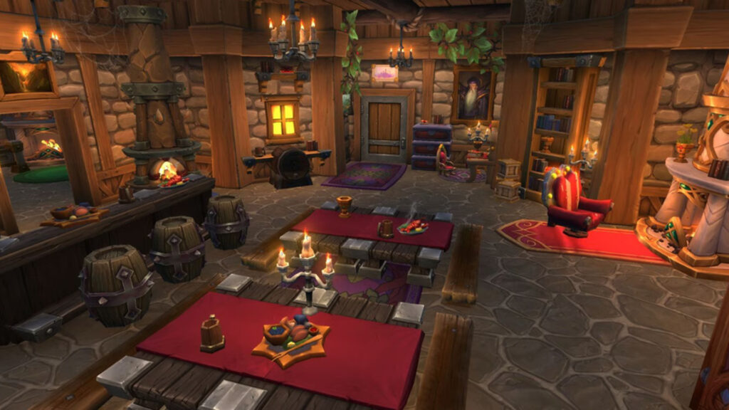 World of Warcraft player housing (Image via <a href="https://news.blizzard.com/en-us/article/24186690/azeroth-beautiful-a-look-at-housing-interior-design">Blizzard</a>)