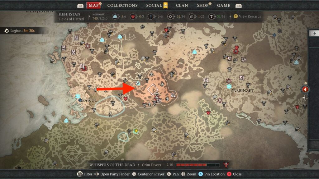 Don't forget to check the PvP regions of Diablo 4 for goblin activity (Screenshot via esports.gg)