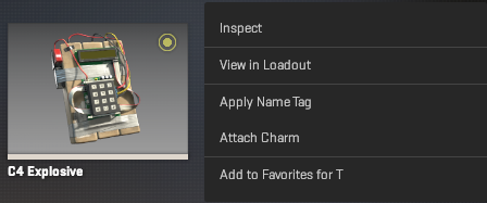 Select the Apply Name Tag option. (Screenshot by esports.gg)