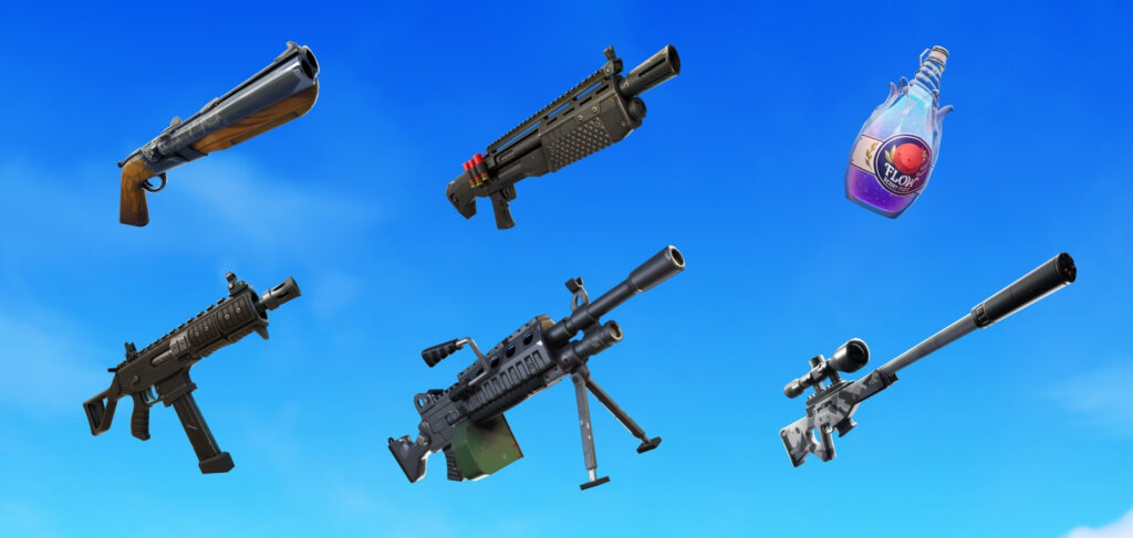 Fortnite weapons (Images via Epic Games)