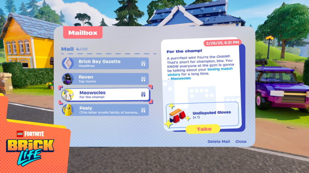 Mailbox screenshot (Image via Epic Games)