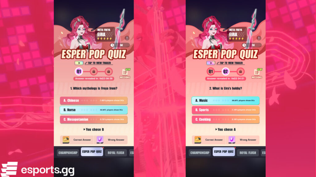 Dislyte Eira quiz answers (Image via Lilith Games)