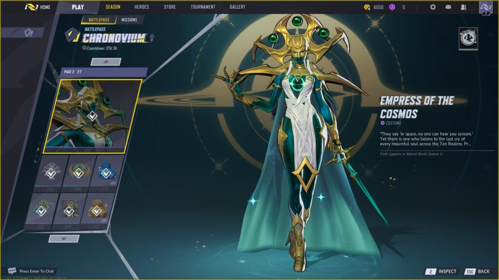 The Empress of the Cosmos Hela costume (Screenshot via esports.gg)