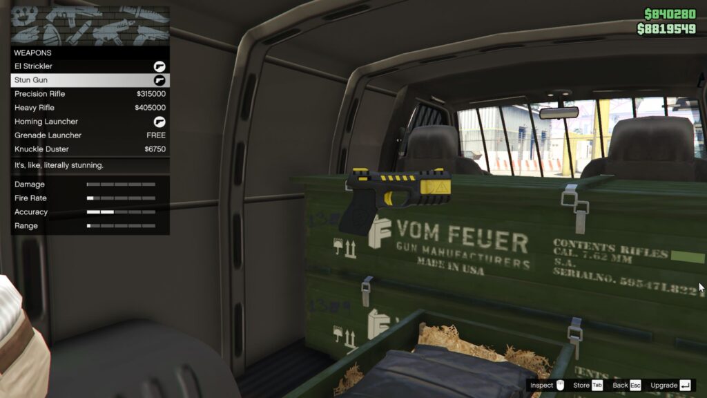 GTA Online Gun Van weekly stock for May 15 - May 22, 2025. (Screenshot via esports.gg)