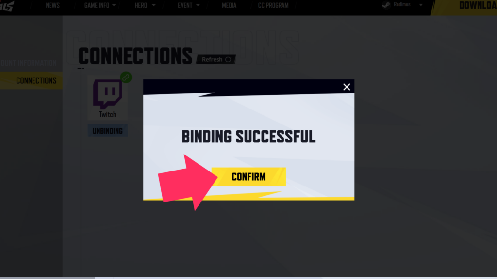 Press this button once you're done (Screenshot via esports.gg)