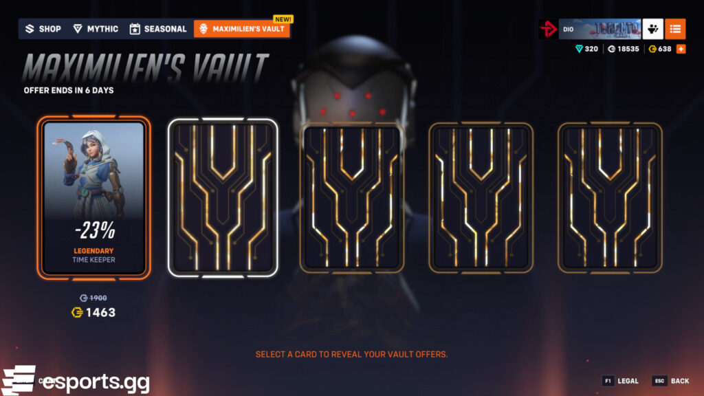 Maximilien's Vault in the game (Screenshot via esports.gg)