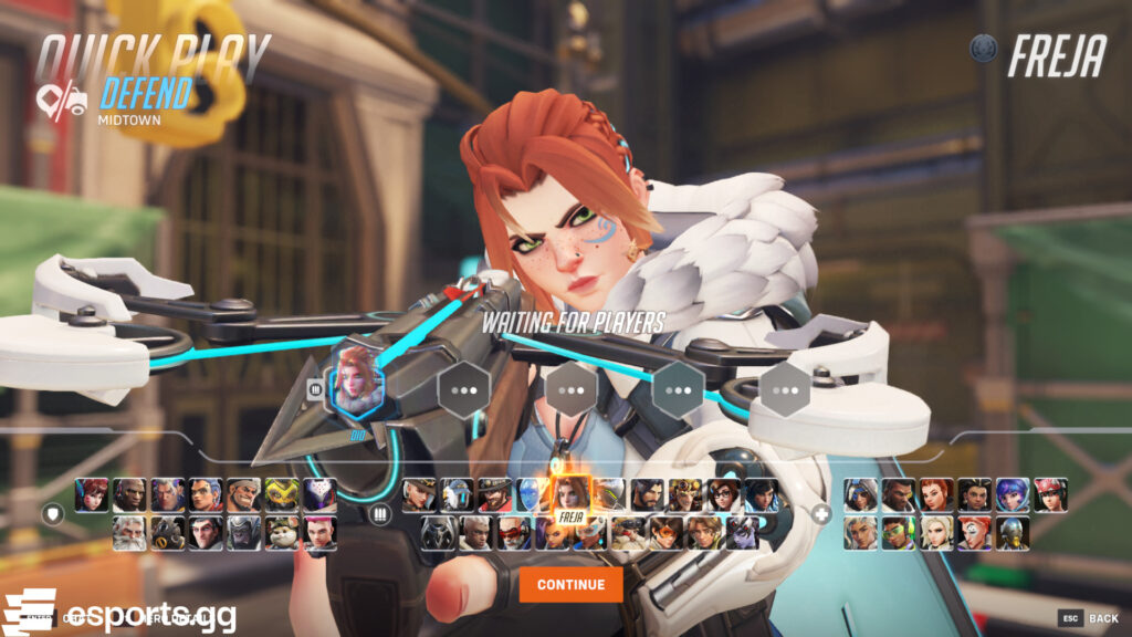 Freja in Overwatch 2 (Screenshot via esports.gg)