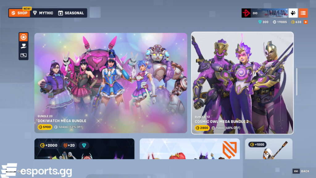 Overwatch 2 cosmic owl skins (Screenshot via esports.gg)