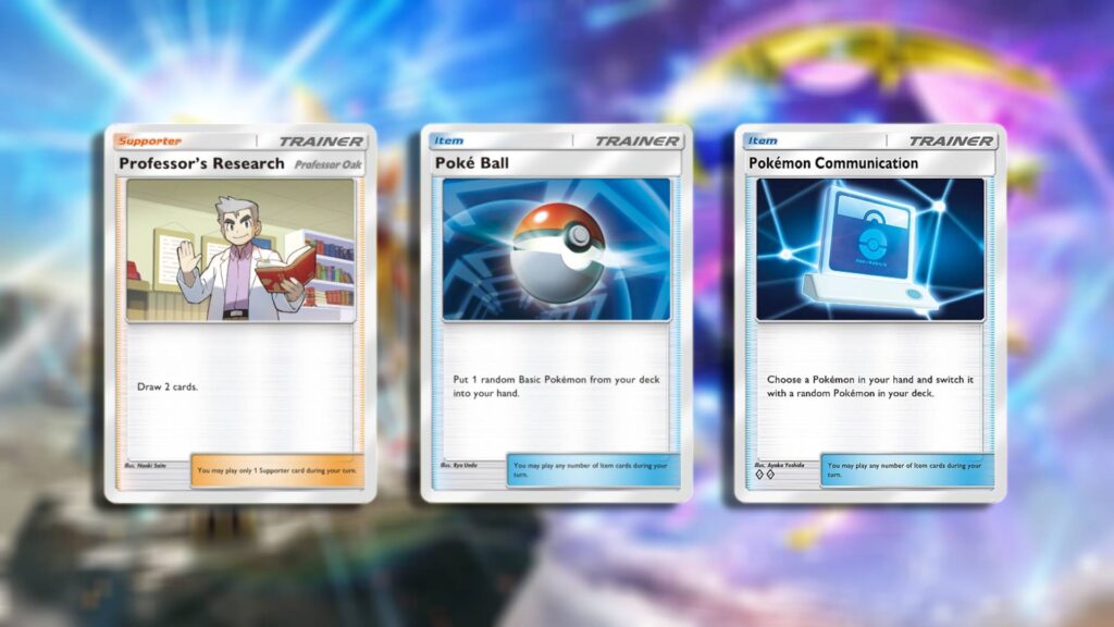 Professor's Research, Poké Ball, and Pokémon Communication. (Image via esports.gg)