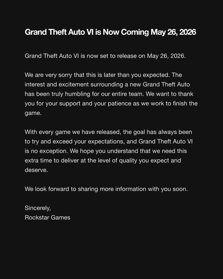 GTA 6 release date confirmed (Image via Rockstar Games)