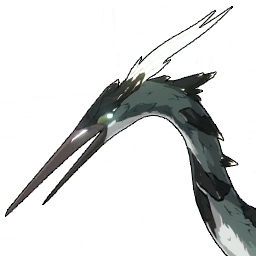 Creatures from the game Wuthering Waves that drops Ascension materials for the character Lupa: The image features Cyan Feathered Heron