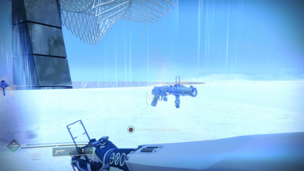 Visit the Emissary to attune to New Pacific Empitaph and increase its drop rate from Rite of the Nine. (Image via Bungie)