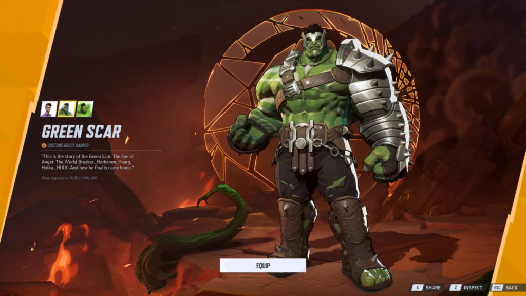 The Green Scar Hulk skin can be redeemed for free during the Galacta's Gift event in Marvel Rivals (Image via NetEase Games)