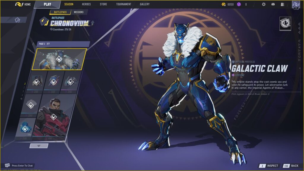 Marvel Rivals Season 0 Battle Pass rewards (Screenshot via esports.gg)