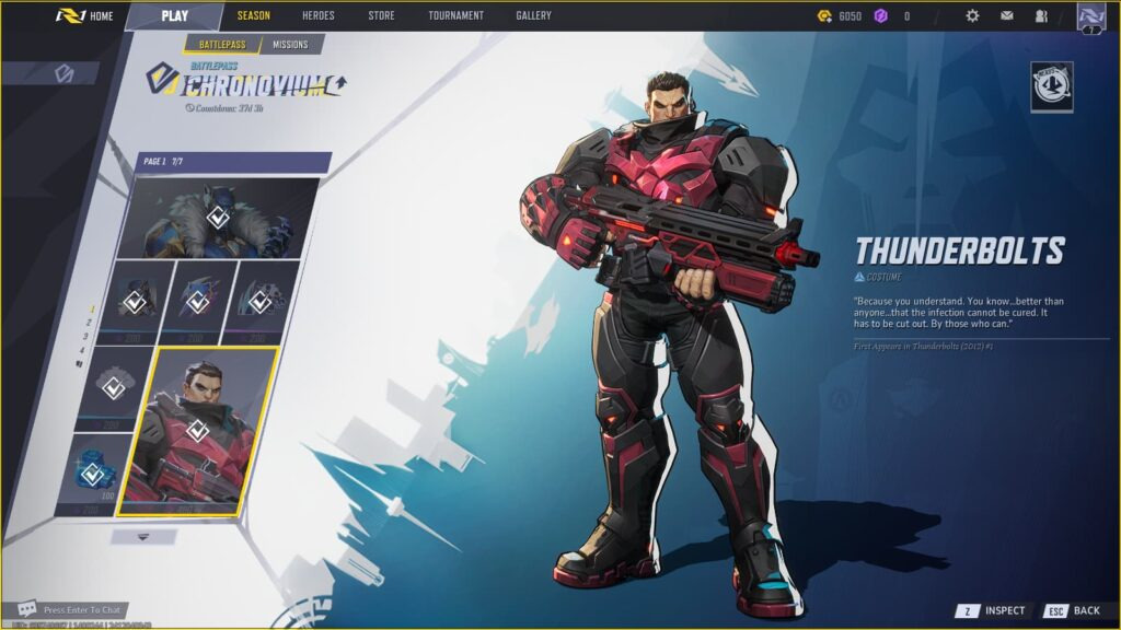 Marvel Rivals Season 0 Battle Pass skins (Screenshot via esports.gg)