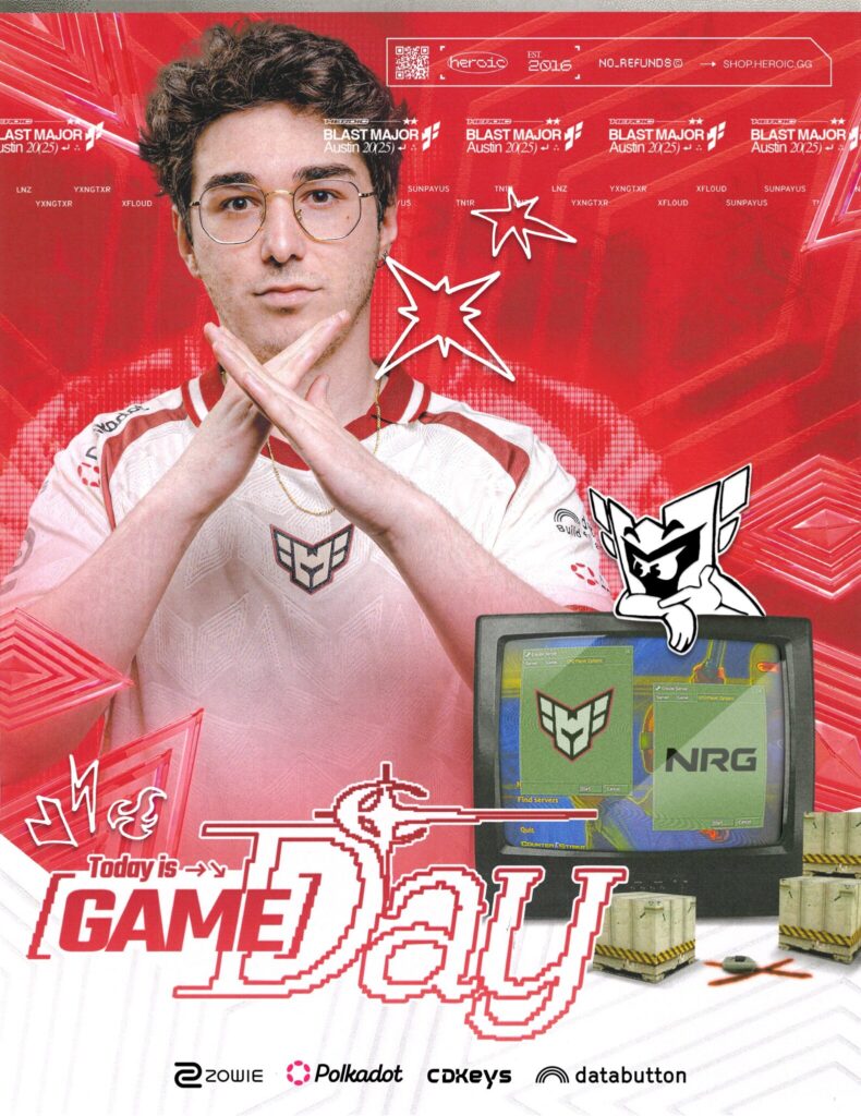 HEROIC after defeating NRG at CS2 Austin Major 2025 (photo via HEROIC)