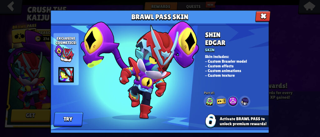 Shin Edgar in Brawl Stars (Image via esports.gg)