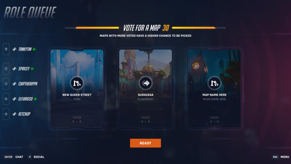 Map voting in Overwatch 2 Season 17 (Image via Blizzard Entertainment)