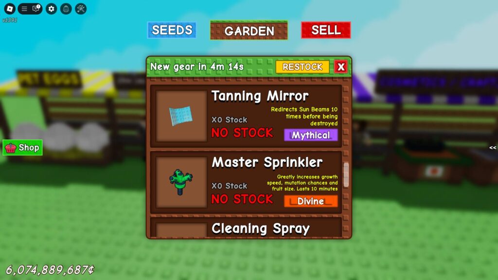 Tanning Mirror at the Gear Shop (Screenshot via esports.gg)