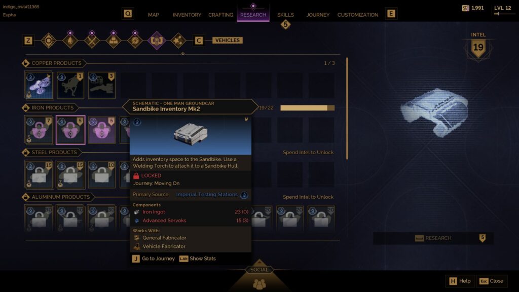 Upgrade your bike's storage to haul more materials. (Screenshot by esports.gg)