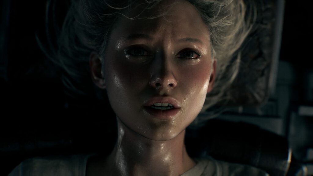 Grace Ashford heads to Wrenwood Hotel to analyze a crime scene (Image via Capcom)