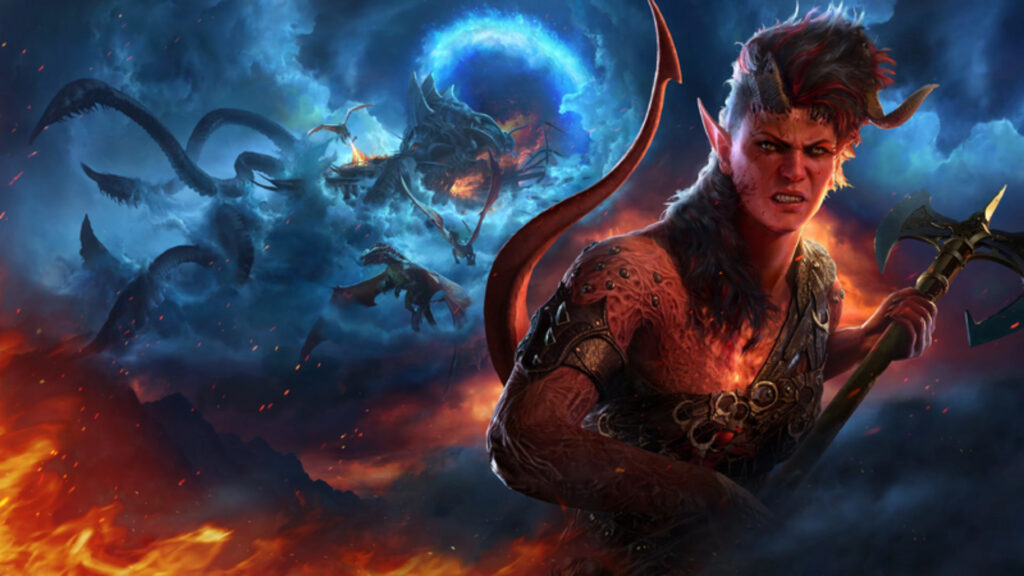Karlach artwork for Baldur's Gate 3 (Image via Larian Studios)