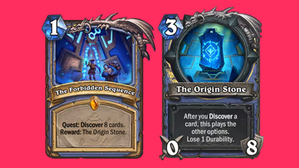 The Forbidden Sequence is a new quest card in Hearthstone (Images via Blizzard Entertainment)