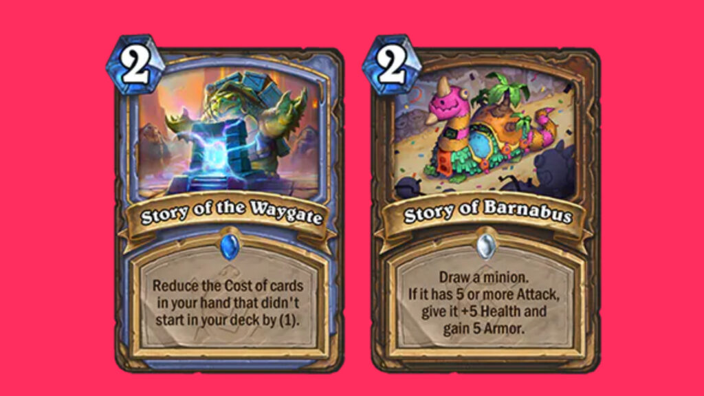 Story of the Waygate and Story of the Barnabus in the Lost City of Un'Goro expansion (Images via Blizzard Entertainment)