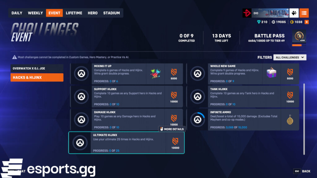 More challenges and rewards (Screenshot via esports.gg)