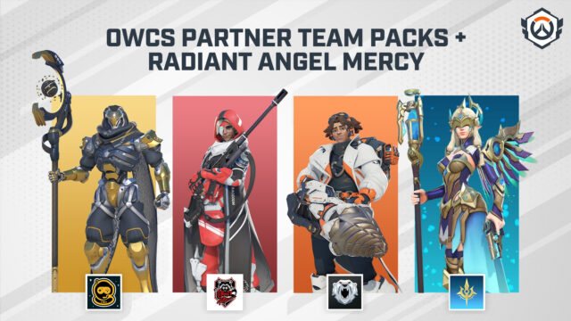 Overwatch 2 drops Radiant Angel Mercy skin and new bundles to support OWCS teams preview image