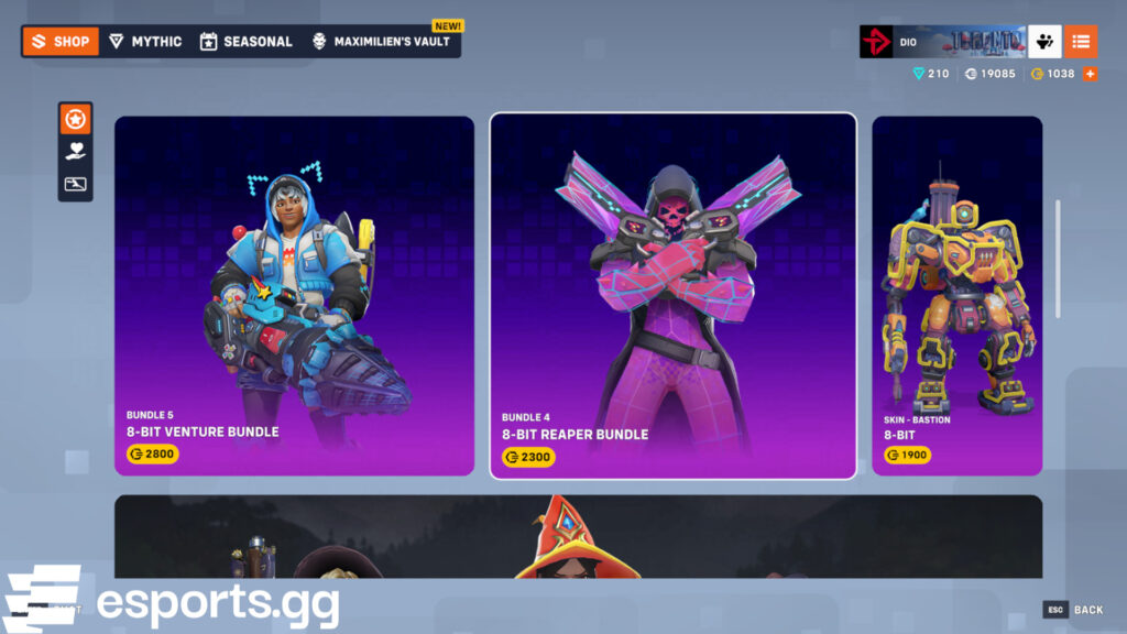 Overwatch 2 shop today (Screenshot via esports.gg)