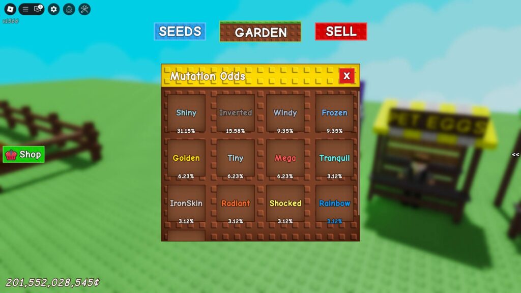 Pet Mutation odds (Screeshot via esports.gg)
