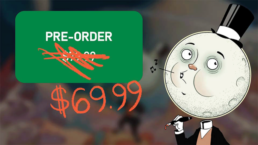 Obisidain Entertainment's cheeky graphic for their announcement of the price drop