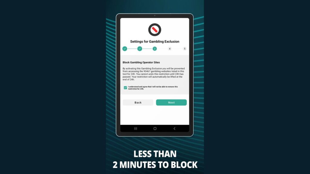 Settings screenshot (Image via BetBlocker)