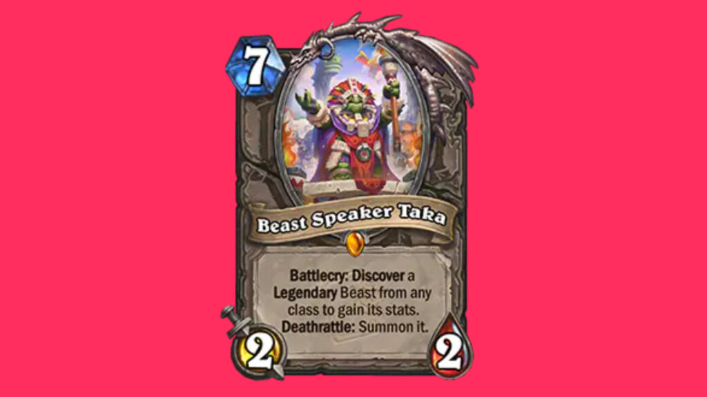Beast Speaker Taka is one of the Day of Rebirth Mini-Set cards (Image via Blizzard Entertainment)
