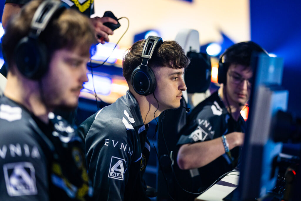 Vitality at the Rocket League EWC 2025 (photo by Esports World Cup | Sophie Barrowclough)