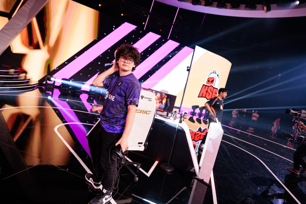 Blaz at the SF6 EWC 2025 (photo by Esports World Cup | Igor Bezborodov)