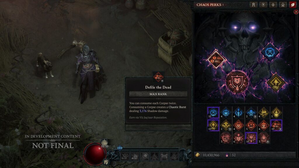 Chaos Perks are new seasonal powers in season 10. (Image via Blizzard)