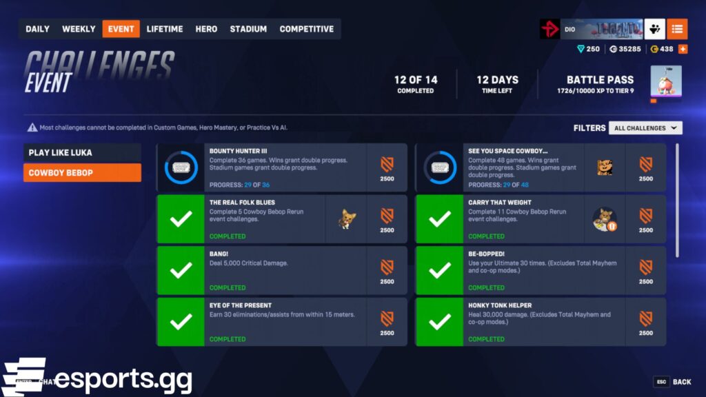 Rewards (Screenshot via esports.gg)