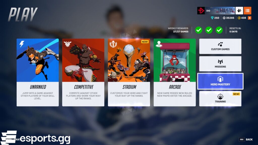 How to access the game mode (Screenshot via esports.gg)