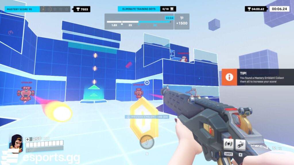 One of Ashe's Hero Mastery courses in Overwatch 2 (Screenshot via esports.gg)