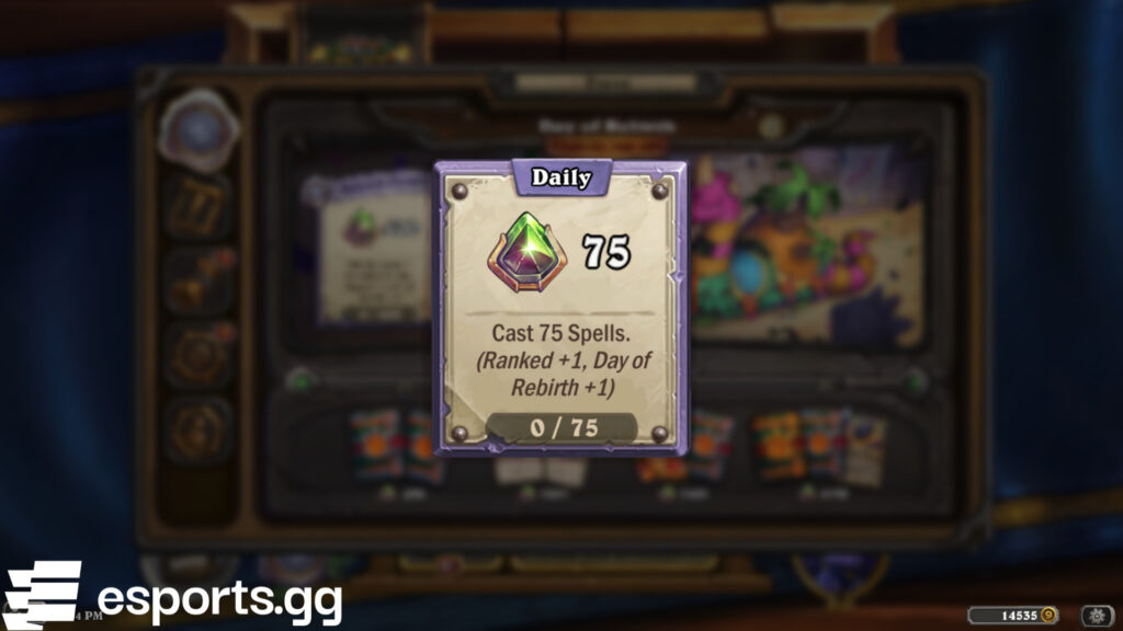 A daily Day of Rebirth event quest (Screenshot via esports.gg)