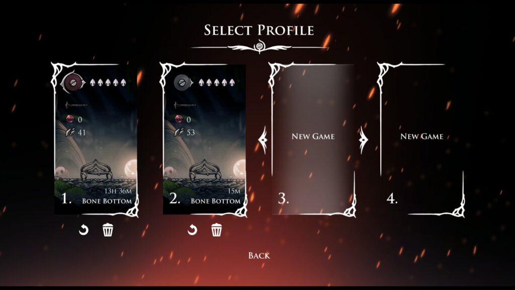 The difficulty is indicated by the color of the silk spool beside your HP bar. (Screenshot via esports.gg)