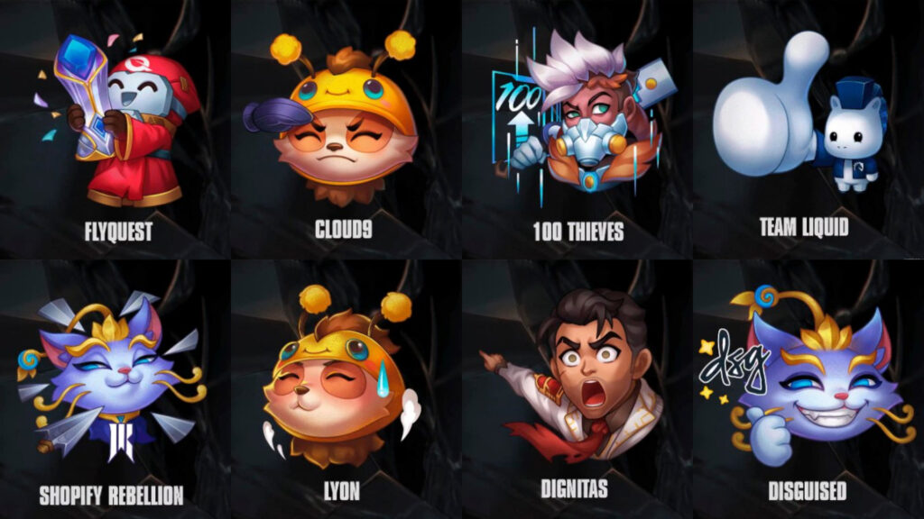 LTA North team emotes (Image via Riot Games)
