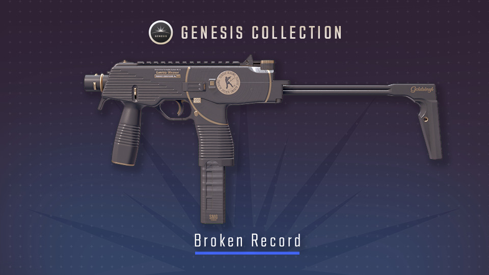 Broken Record, a Mil-Spec MP9 skin (image via Valve)